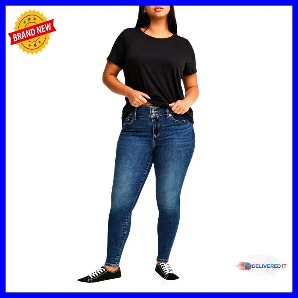 Plus Size High-Rise Skinny Jeggings, Super Soft Denim, Multiple Inseams